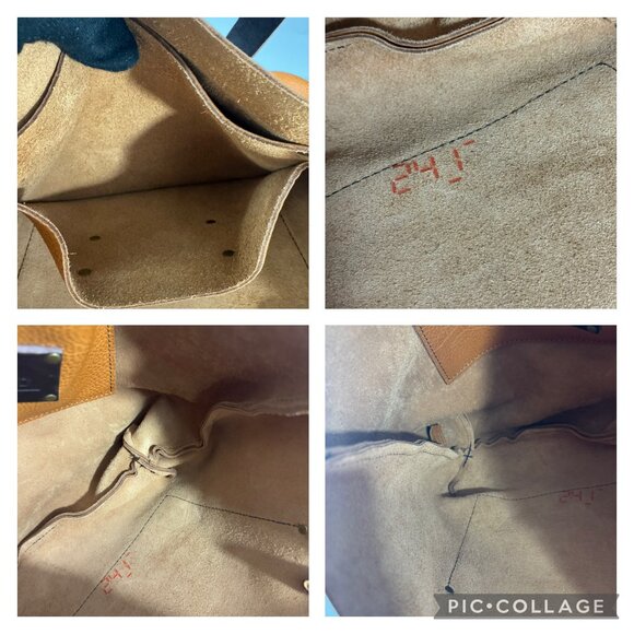 NWOT Portland Leather Goods Brown Leather Tote Bag - Picture 11 of 14